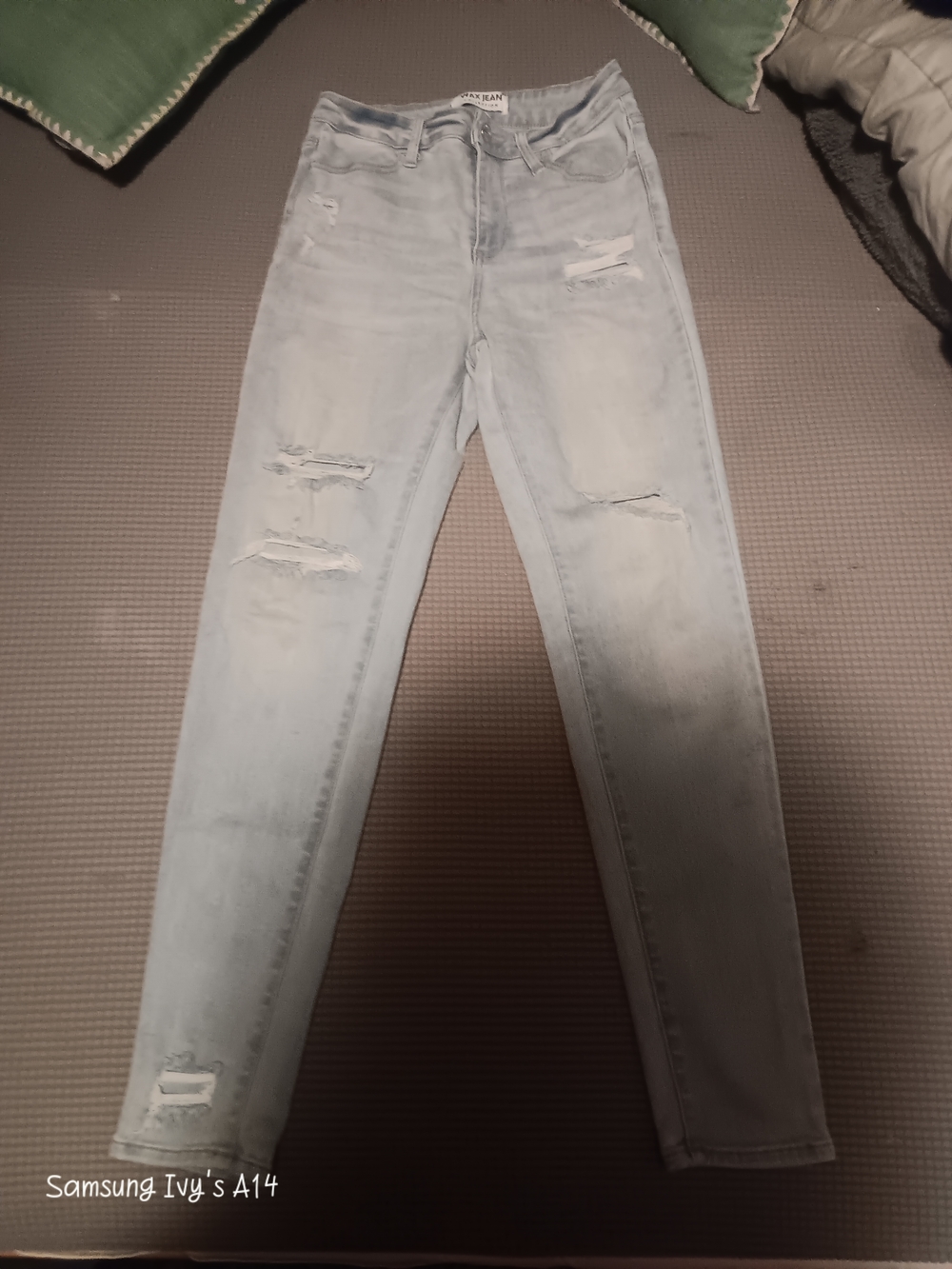 Wax Jean Light Blue Ripped Skinny Jeans